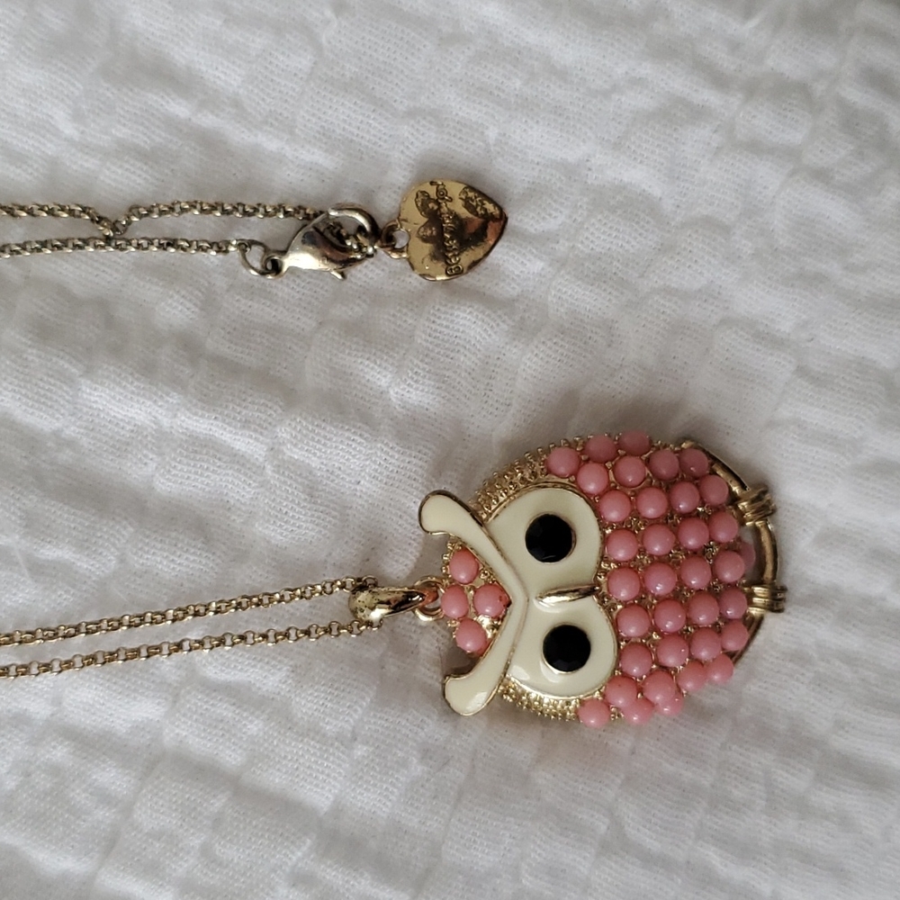 Betsey Johnson owl necklace